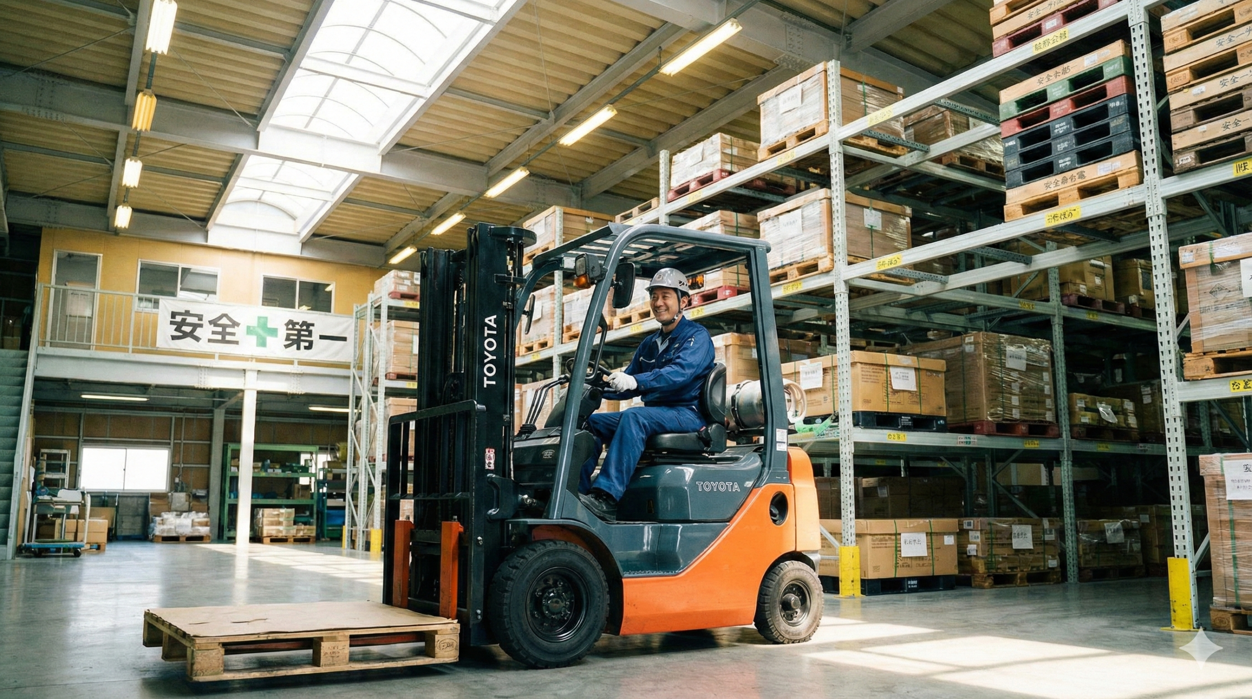 工場で使用されるフォークリフトのイメージ画像