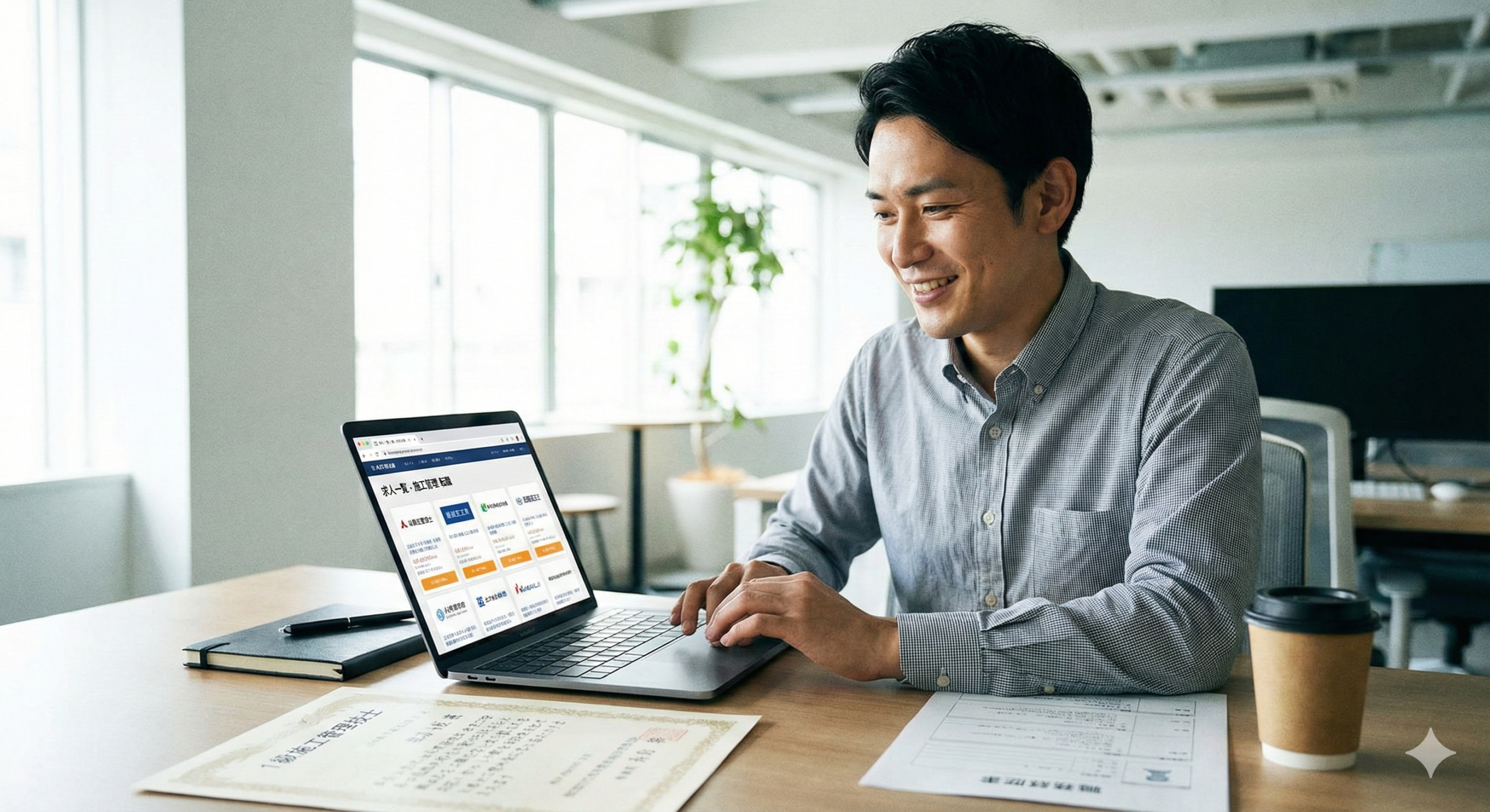 施工管理からの転職先を検討するイメージ