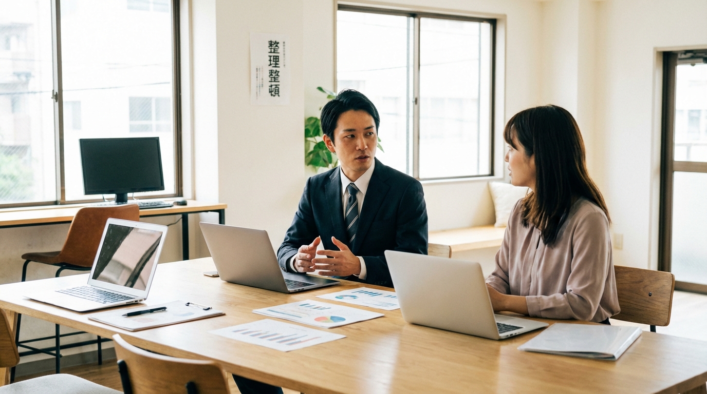 軽貨物ドライバーの転職について担当者に相談するイメージ