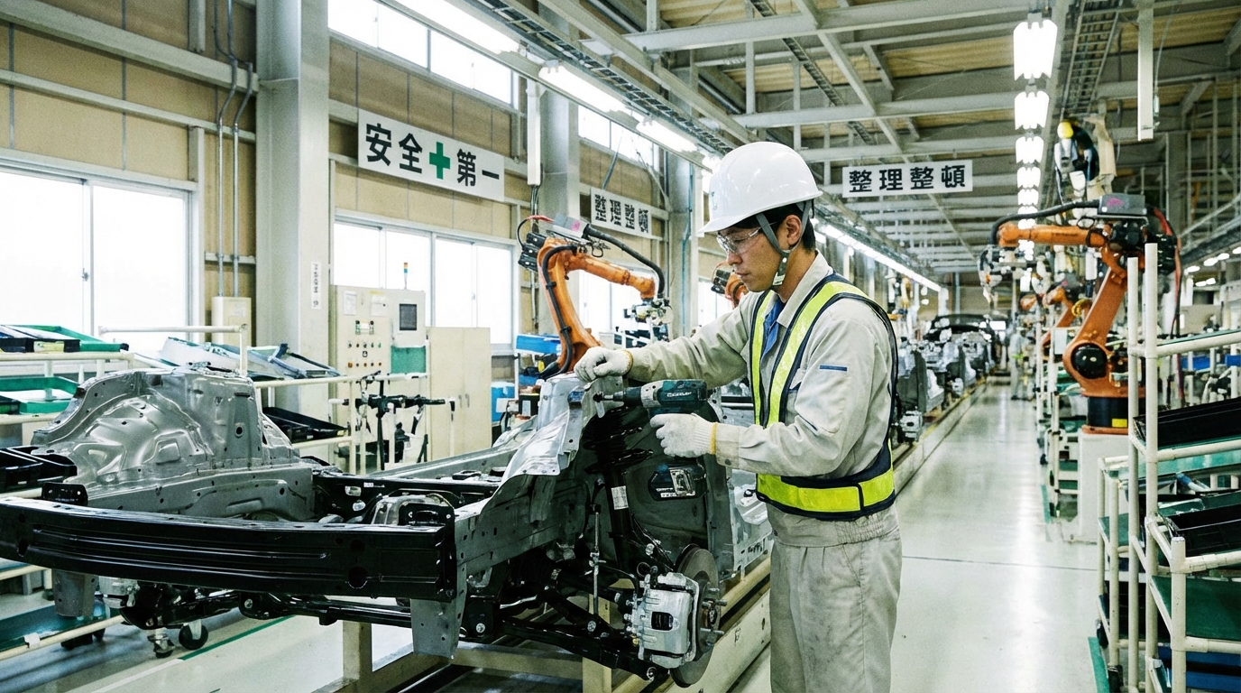 期間工から正社員を目指す製造業の工場ライン