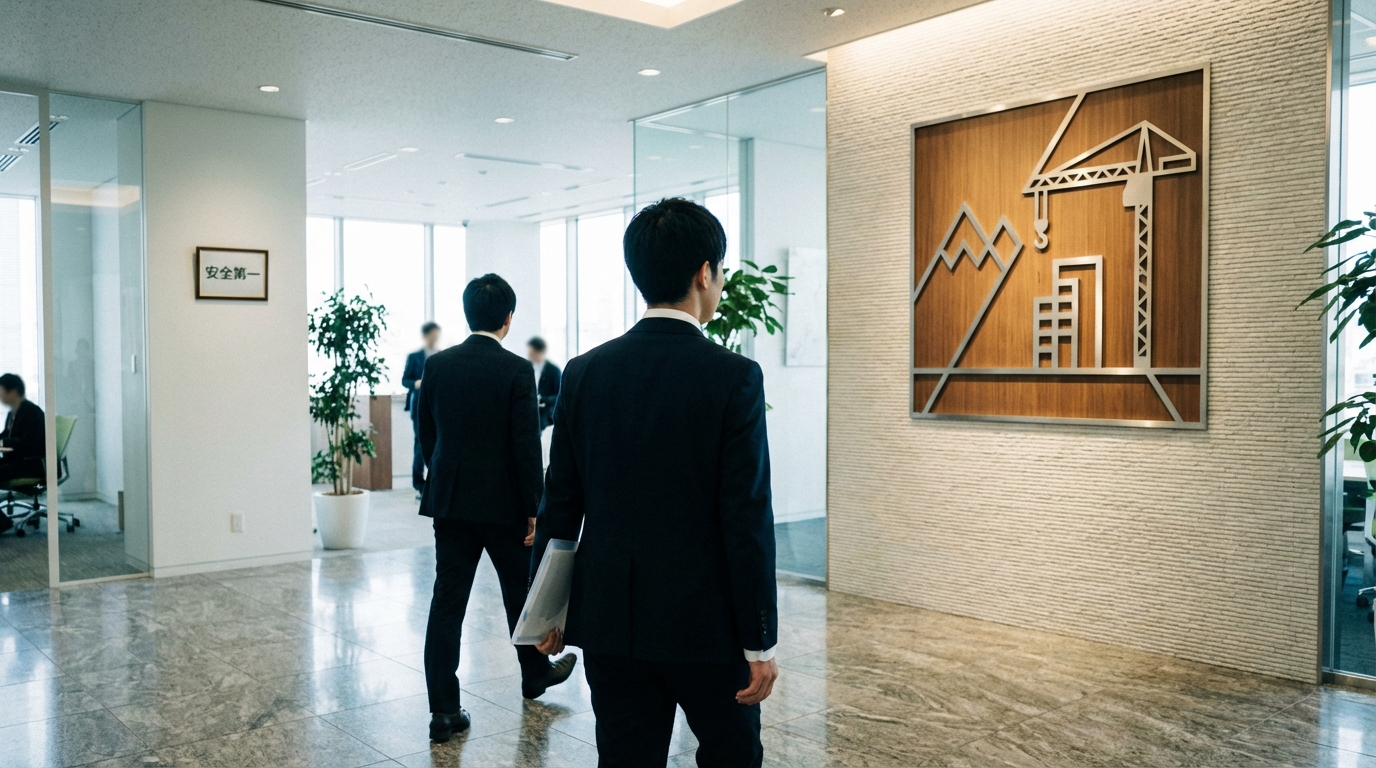 建設現場で働く施工管理技士のイメージ
