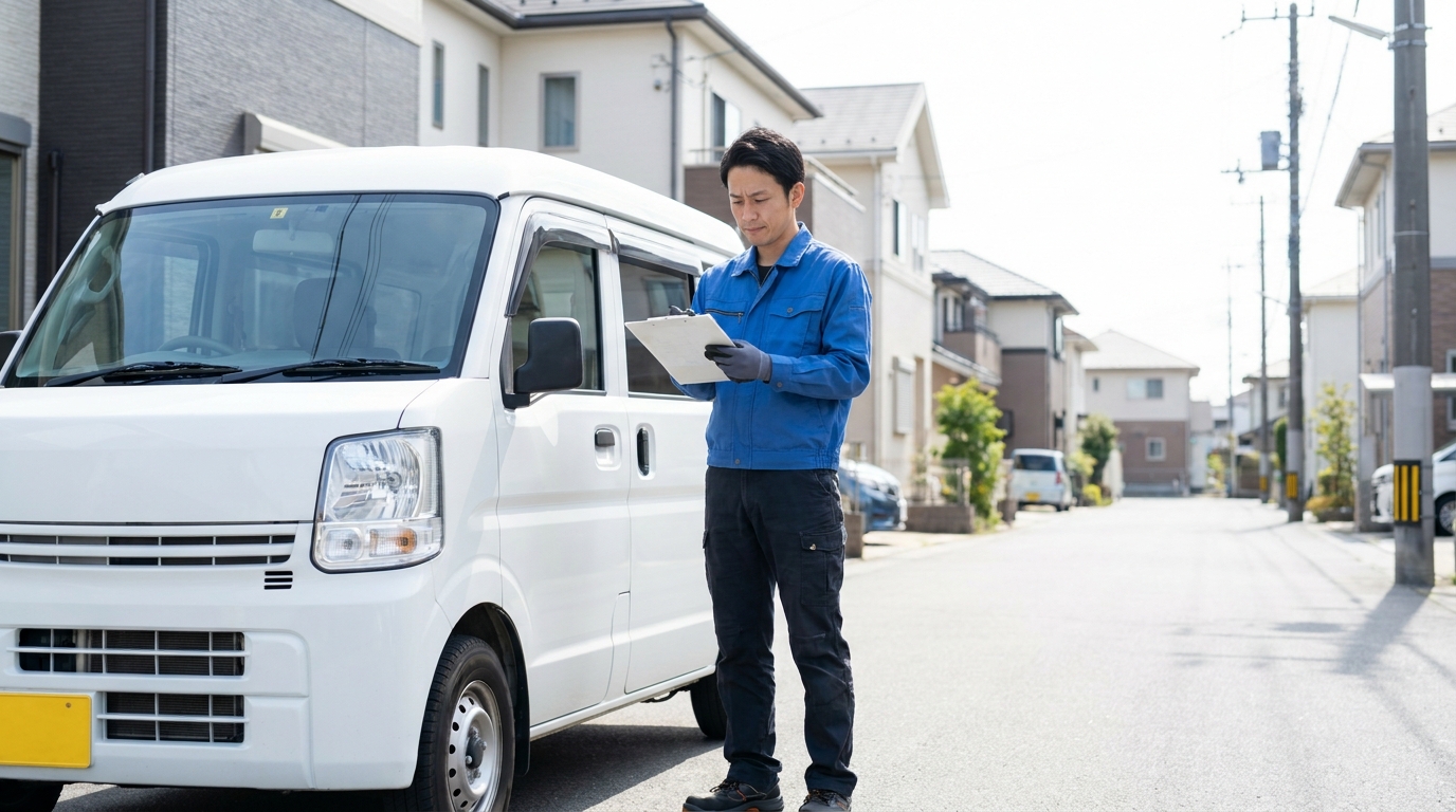業務委託ドライバーが契約解除を検討している様子