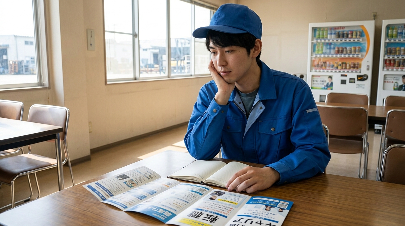 高卒で工場を辞めたいと悩む若手社員