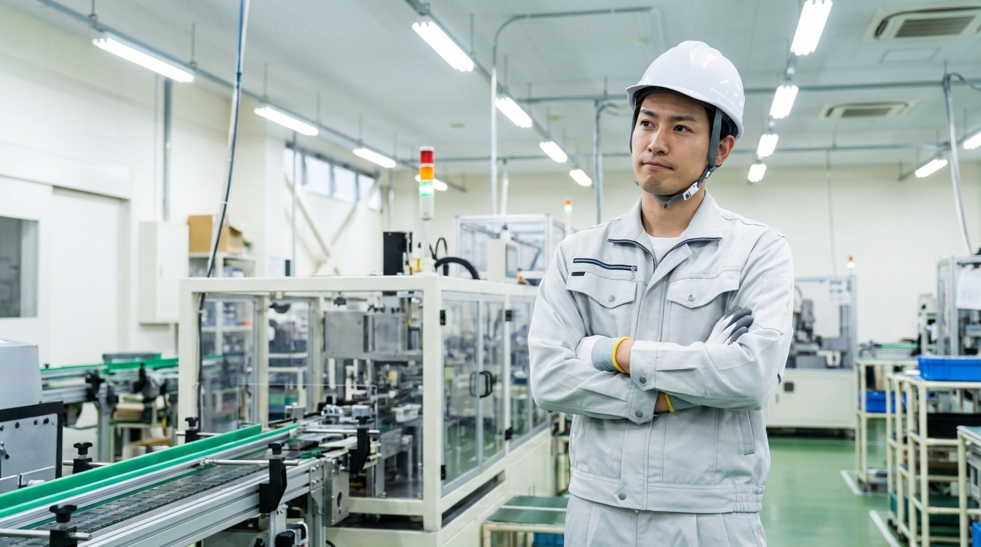 工場から工場への転職を考える製造業の男性作業員