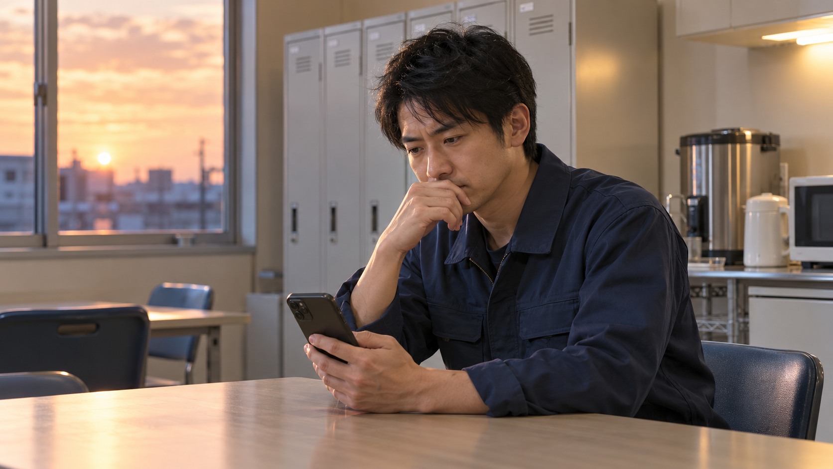 宅配ドライバーが退職について悩み相談をしている様子