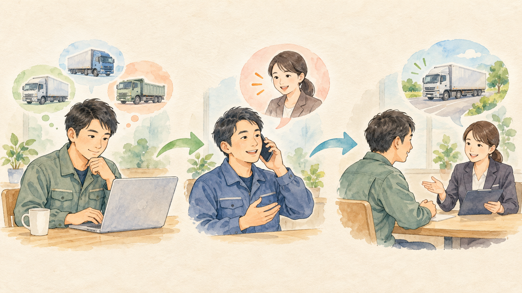 求人検索型・面談型・エージェント型の違い